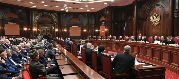 Заседание суда по делу об административной границе между Чечней и Ингушетией Заседание суда по делу об административной границе между Чечней и Ингушетией - Sputnik Абхазия