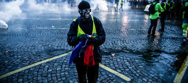 Акция протеста желтых жилетов во Франции, 15 декабря 2018 Акция протеста желтых жилетов во Франции, 15 декабря 2018 - Sputnik Абхазия