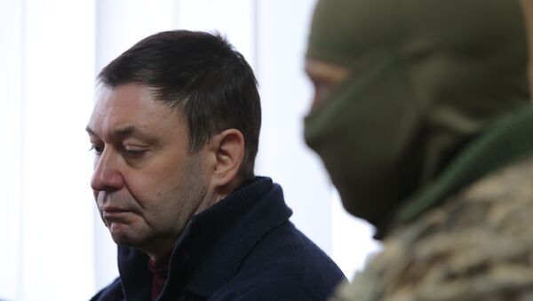 Заседание суда по делу журналиста К. Вышинского в Херсоне - Sputnik Аҧсны