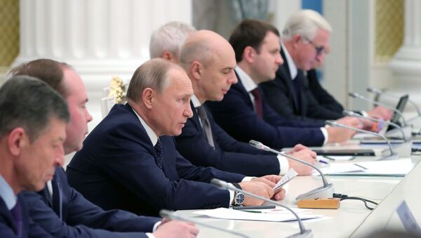 Президент РФ В. Путин провел встречу с представителями российских деловых кругов - Sputnik Аҧсны