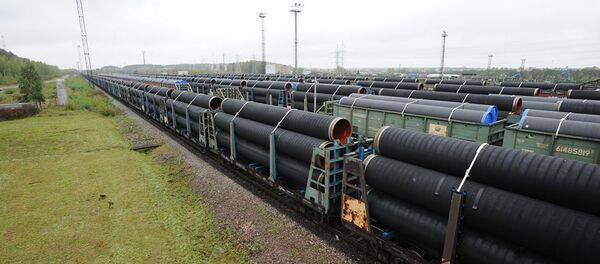 Отгрузка труб для строительства трубопровода Северный поток-2. Архивное фото Отгрузка труб для строительства трубопровода Северный поток-2. Архивное фото - Sputnik Абхазия