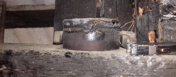 Мина времен Отечественной войны в Абхазии найденная в Гулрыпше  - Sputnik Абхазия