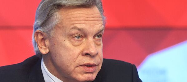 Председатель комиссии Совета Федерации РФ по информационной политике Алексей Пушков Председатель комиссии Совета Федерации РФ по информационной политике Алексей Пушков - Sputnik Абхазия