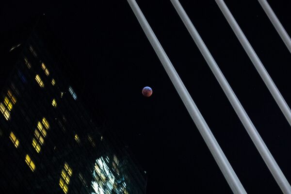 Полное лунное затмение в Нью-Йорке  - Sputnik Абхазия