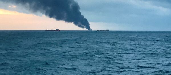 Два судна под флагом Танзании горят в районе Керченского пролива, 21 января 2019 Два судна под флагом Танзании горят в районе Керченского пролива, 21 января 2019 - Sputnik Абхазия