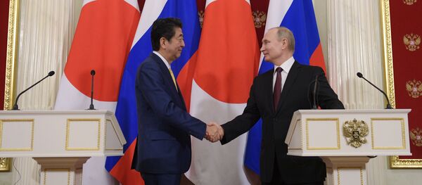 Президент РФ В. Путин встретился с премьер-министром Японии С. Абэ Президент РФ В. Путин встретился с премьер-министром Японии С. Абэ - Sputnik Абхазия