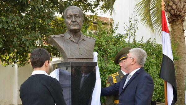 Церемония открытия памятника видному военному и общественному деятелю Сирийской Арабской Республики, генералу Уалиду Маршан - Sputnik Абхазия