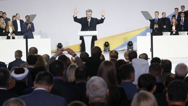 Президент Украины Петр Порошенко приветствует своих сторонников в Киеве, Украина, 29 января 2019 года - Sputnik Абхазия