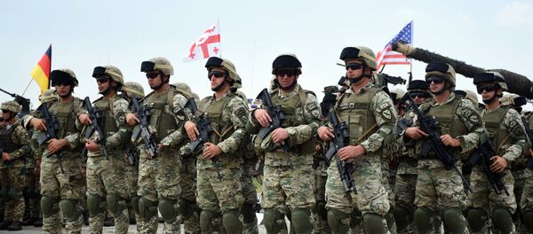 Церемония открытия военных учений Noble Partner в Грузии Церемония открытия военных учений Noble Partner в Грузии - Sputnik Абхазия