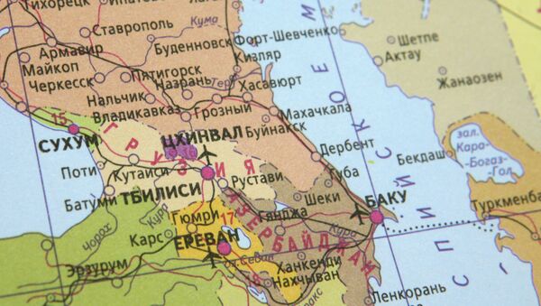 Обозначение признанных республик - Южной Осетии и Абхазии, на политической карте - Sputnik Аҧсны