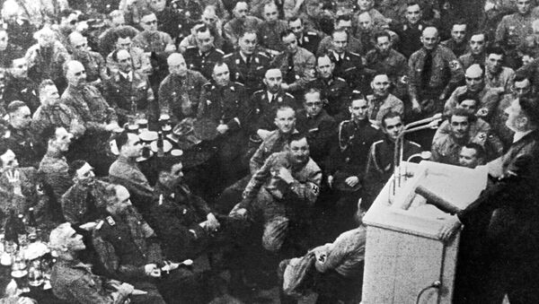 Выступление на офицерском собрание фюрера Адольфа Гитлера. - Sputnik Абхазия