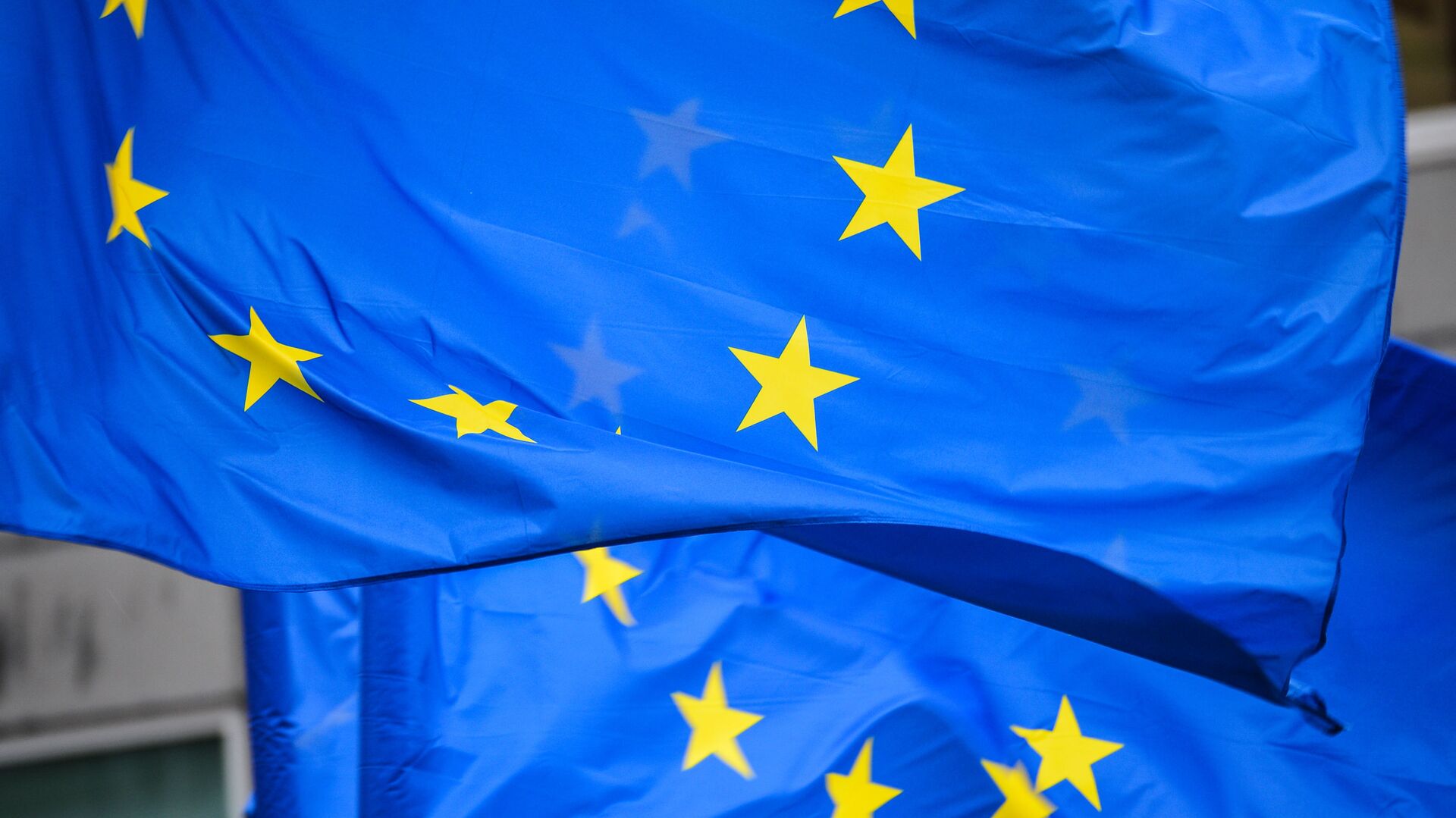 Флаги с символикой Евросоюза в Брюсселе - Sputnik Аҧсны, 1920, 04.04.2023