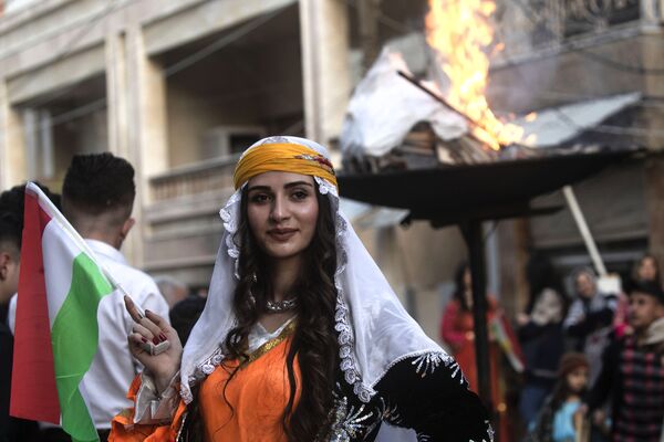 Курды во время празднования Новруза в Сирии  - Sputnik Абхазия