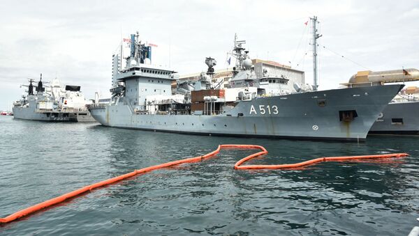 Группа кораблей НАТО, состоящая из фрегатов ВМС четырех стран альянса, в порту Одессы, архивное фото - Sputnik Абхазия