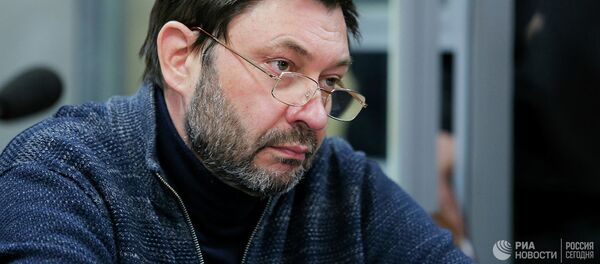 Руководитель портала РИА Новости Украина Кирилл Вышинский в Подольском районном суде Киева. 4 апреля 2019 - Sputnik Абхазия