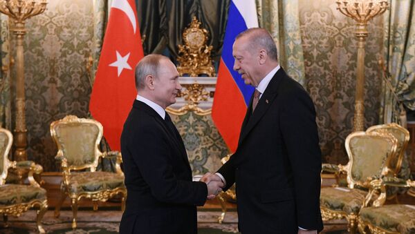 Президент РФ В. Путин встретился с президентом Турции Р. Т. Эрдоганом - Sputnik Абхазия