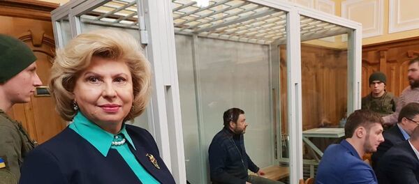 Уполномоченный по правам человека в России Татьяна Москалькова и руководитель портала РИА Новости Украина Кирилл Вышинский Уполномоченный по правам человека в России Татьяна Москалькова и руководитель портала РИА Новости Украина Кирилл Вышинский - Sputnik Абхазия