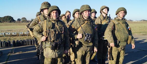 Личный состав российской военной базы ЮВО в Абхазии приступили к сдаче контрольной проверки за зимний период обучения - Sputnik Абхазия