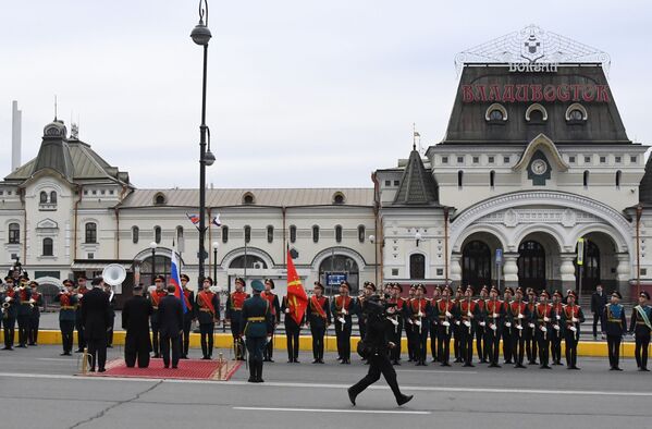 Торжественная церемония встречи лидера КНДР Ким Чен Ына во Владивостоке - Sputnik Абхазия