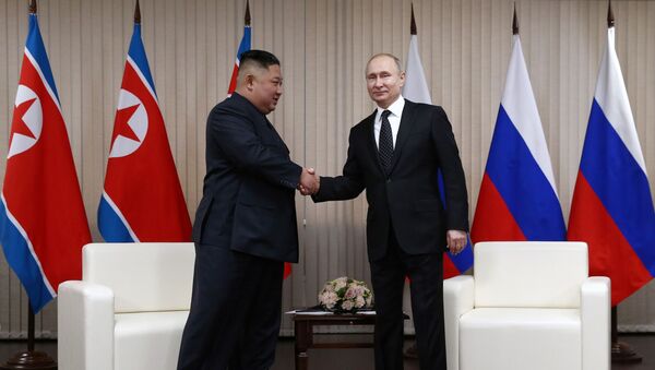 Президент РФ В. Путин встретился с лидером КНДР Ким Чен Ыном - Sputnik Абхазия
