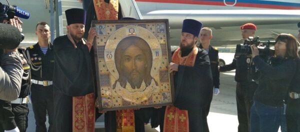 Икона главного храма ВС Спас Нерукотворный  Икона главного храма ВС Спас Нерукотворный  - Sputnik Абхазия