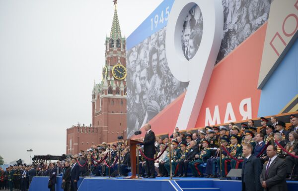 Президент РФ Владимир Путин на Параде Победы на Красной площади  - Sputnik Абхазия