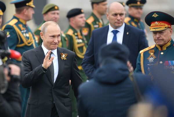 Президент РФ Владимир Путин на Параде Победы на Красной площади - Sputnik Абхазия
