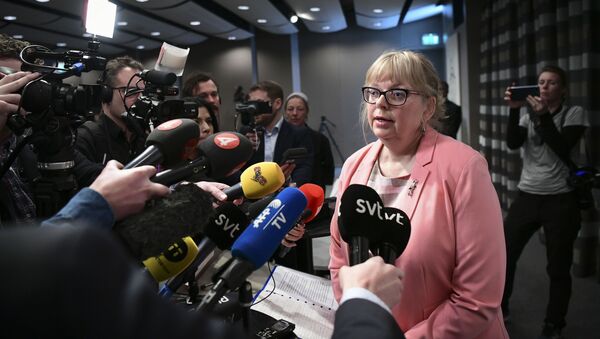 Заместитель директора прокуратуры Ева-Мари Перссон выступает на пресс-конференции 13 мая 2019 года в Стокгольме - Sputnik Абхазия