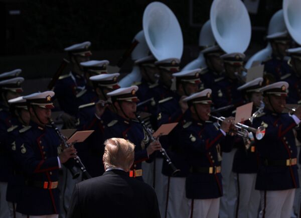 Президент США Дональд Трамп  во время визита в Токио, Япония - Sputnik Абхазия