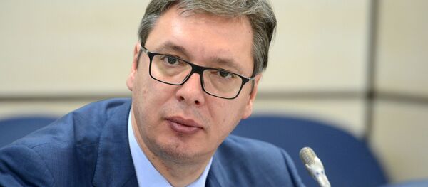 Встреча вице-премьера РФ Д. Рогозина с президентом Сербии А. Вучичем Встреча вице-премьера РФ Д. Рогозина с президентом Сербии А. Вучичем - Sputnik Абхазия