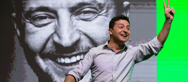 Выступление президента Украины В. Зеленского на iForum-2019 в Киеве Выступление президента Украины В. Зеленского на iForum-2019 в Киеве - Sputnik Абхазия