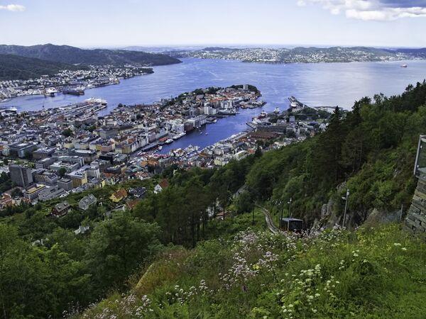 Вид на город Берген в Норвегии - Sputnik Абхазия