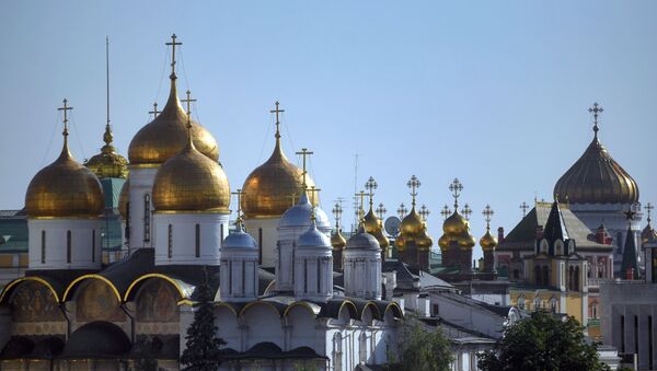 Успенский и Благовещенский Собор Московского Кремля и Храм Христа Спасителя - Sputnik Абхазия
