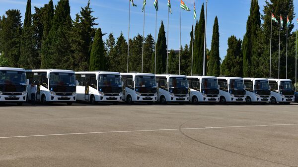 Новые автобусы, переданные районам Абхазии, 18 июня 2019 - Sputnik Аҧсны