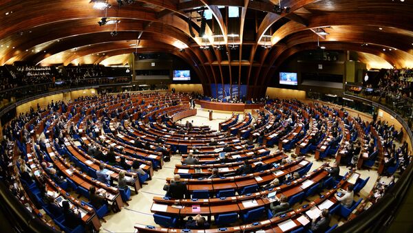 Делегаты в зале на пленарном заседании зимней сессии Парламентской ассамблеи Совета Европы (ПАСЕ). - Sputnik Аҧсны