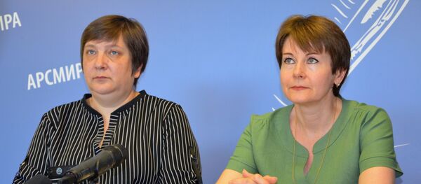 Пресс-конференция главного санитарного врача Абхазии Людмилы Скорик и главного санитарного врача Сухума Аллы Беляевой Пресс-конференция главного санитарного врача Абхазии Людмилы Скорик и главного санитарного врача Сухума Аллы Беляевой - Sputnik Абхазия