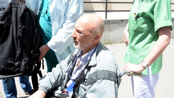 Раненный в Косово сотрудник миссии ООН россиянин Михаил Краснощеков - Sputnik Абхазия