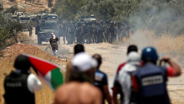 Акции протеста палестинцев против израильских военных, архивное фото - Sputnik Абхазия