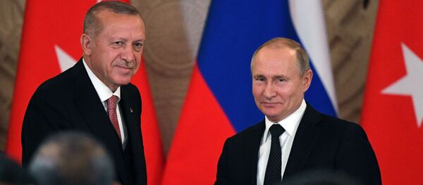 Президент РФ В. Путин встретился с президентом Турции Р. Т. Эрдоганом - Sputnik Абхазия