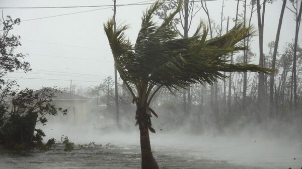 Дорога, затопленная во время прохождения урагана Дориан во Фрипорте, Багамы - Sputnik Аҧсны