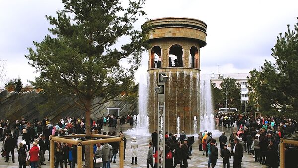 Открытие Парка ангелов на месте сгоревшей Зимней вишни в Кемерово - Sputnik Абхазия
