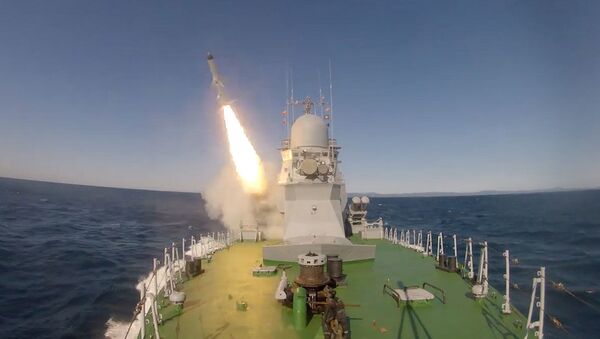 Первый пуск ракеты Уран по дрейфующей цели в Японском море - Sputnik Абхазия