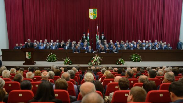 Инаугурация избранного президента Абхазии Рауля Хаджимба - Sputnik Аҧсны