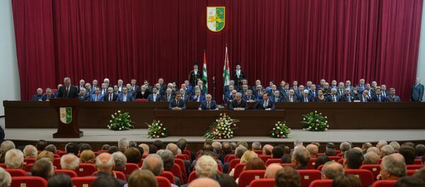 Инаугурация избранного президента Абхазии Рауля Хаджимба Инаугурация избранного президента Абхазии Рауля Хаджимба - Sputnik Аҧсны