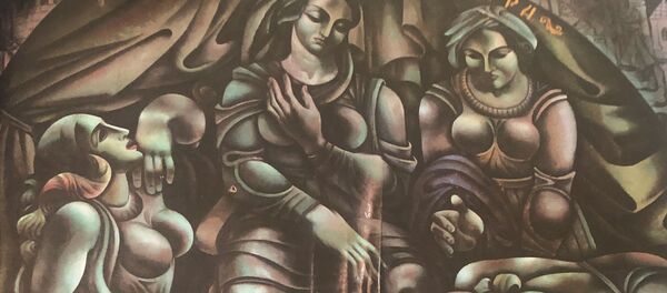 Триптих «Нарты» Валерия Гамгиа Триптих «Нарты» Валерия Гамгиа - Sputnik Абхазия