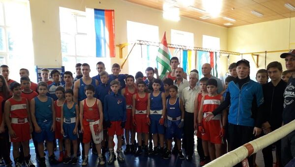 Боксеры из Абхазии, выступившие на турнире Дружба в Дагомысе  - Sputnik Аҧсны