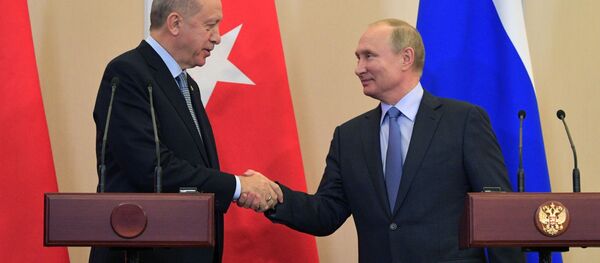 Президент РФ В. Путин встретился с президентом Турции Р. Т. Эрдоганом - Sputnik Абхазия