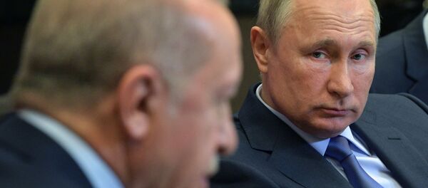 Президент РФ В. Путин встретился с президентом Турции Р. Т. Эрдоганом Президент РФ В. Путин встретился с президентом Турции Р. Т. Эрдоганом - Sputnik Абхазия