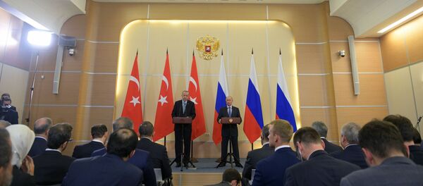 Президент РФ В. Путин встретился с президентом Турции Р. Т. Эрдоганом Президент РФ В. Путин встретился с президентом Турции Р. Т. Эрдоганом - Sputnik Абхазия