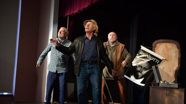 Репетиция спектакля Берег неба в Абхазском драматическом театре - Sputnik Абхазия